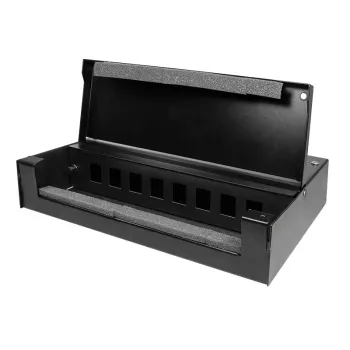 LogiLink consolidatiepunt-box voor 8 of 12 keystone-modules, metaal, zwart