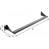 Delock 19 inch 1U kabelmanagementpaneel met verstelbare diepte 40-90 mm, zwart