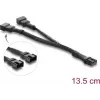 Delock Y-fankabel 1 x 4-pins PWM-bus naar 2 x 4-pins PWM-stekker met gevlochten sleeve 13,5 cm zwart