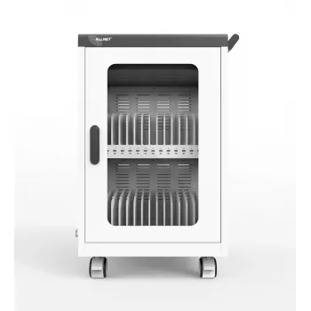 ALLNET 30-apparaten laadwagen met 30 USB-A-aansluitingen, 360W totaalvermogen, afsluitbare stalen kast, 30W per apparaat (CX30-30W)