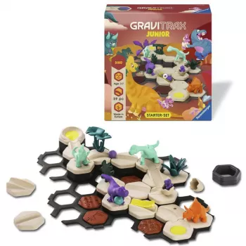RAVENSBURGER GraviTrax Junior Starter Set S Dino - 102-delige knikkerbaan voor kinderen vanaf 3 jaar