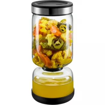 GEFU LAVINA yoghurt- en kwarkzeef glas 1,3 L met RVS zeef