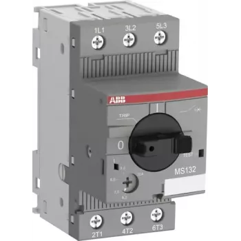 ABB MS132-0.63 motorbeveiligingsschakelaar, 0,63 A, 3-polig, thermisch-magnetisch, 100 kA bij 400 V