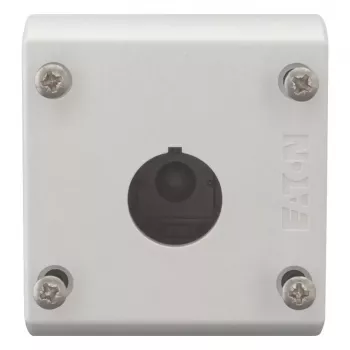 Eaton M22-I1 opbouw lege behuizing, 1 positie, grijs RAL 7035, IP66, 80 x 72 x 56 mm