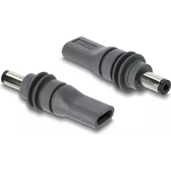 Delock USB Type-C bus naar DC 5,5 x 2,1 mm stekker adapter voor Starlink Mini - grijs