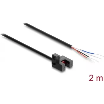 Delock vork-lichtsluis 5 mm type R met 4 open kabeleinden PNP licht-/donkerschakelbaar 2 m