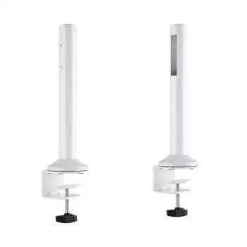 LogiLink Slatwall desktop-montagestang, set van 2 – 450 mm hoogte, 35 mm diameter, zwart, gereedschapsloze bevestiging