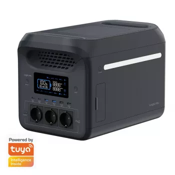 LogiLink PPS1800 draagbaar powerstation, 1800 W, LiFePO4, Tuya-compatibel