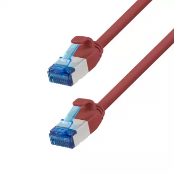 LogiLink Cat.6A slim S/FTP LSZH patchkabel, rood, 15 m, SlimLine