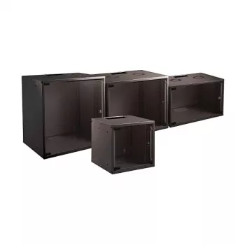 EFB Elektronik BASIC 15U wandmontage netwerkkast, 19 inch, 450 mm diepte, zwart RAL 9005
