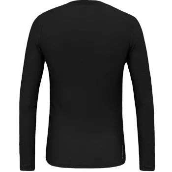 Salewa Cristallo Warm Amr L/S Tee heren Alpine Merino baselayer - Black Out
