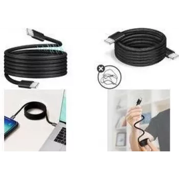 LogiLink CU0231 magnetische USB-C data- en oplaadkabel, 1m, zwart, 100W PD, USB 2.0