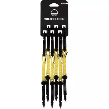 Wild Country HMS Screwgate vergrendelbare karabiner 6-pack - zwart/geel, 25 kN