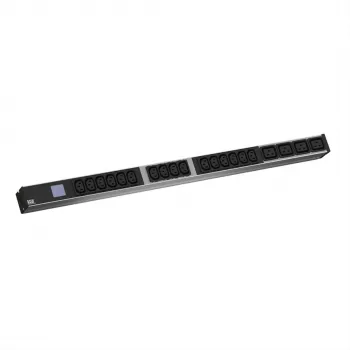 Bachmann BN0500 Local Metered 1U 19 inch aluminium PDU, 6x C13 + 2x C19, CEE 16A, overspanningsbeveiliging, 3m