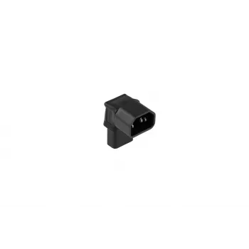 Kabelmeister IEC C14 naar C13 haakse netadapter, 10A 250V, zwart