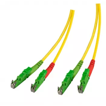 EFB Elektronik O0933.30 E2000/APC naar E2000/APC singlemode duplex glasvezel-patchkabel, OS2, 2 m, LSZH, geel