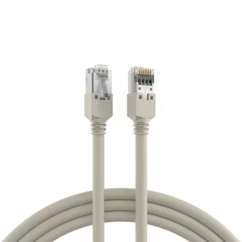 EFB Elektronik K8452.50 RJ45 patchkabel Cat.5e F/UTP LSZH, Draka UC300 TM11, 4x2 x AWG26/7, vergulde contacten, 50 m, grijs