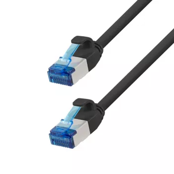 LogiLink Cat.6A Slim S/FTP LSZH patchkabel, zwart, 15 m, SlimLine