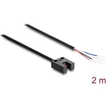 Delock vorklichtsluis 5 mm Type U met 4 open kabeleinden NPN L/D schakelbaar 2 m