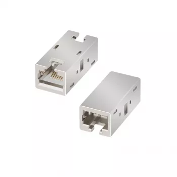 LogiLink Cat.6A afgeschermde RJ45 inline-koppeling, metalen behuizing, industriekwaliteit