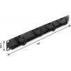 Delock 19 inch 1U kabelmanagement-paneel met 4 klittenbandkabelbinders, zwart