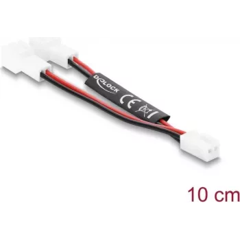 Delock Y-splitter ventilator kabel 1x 2-pin bus naar 2x 2-pin stekker 10 cm
