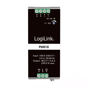 LogiLink Professional dinrail voeding 240 W 48 V