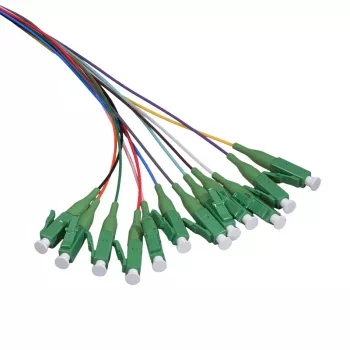 LogiLink fiber pigtail-set 12 x LC/APC OS2 (G657.A1), 2 m, gekleurd, groene stekker