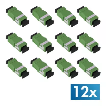 LogiLink SC-simplex glasvezel-adapter, groen, zonder flens, 12-pack