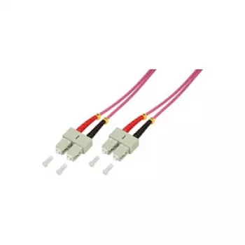 LogiLink OM4 SC/SC duplex multimode glasvezel-patchkabel, 3,0 m, LSZH violet