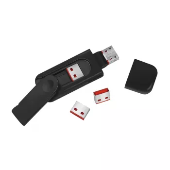 LogiLink AU0054 USB-A poortblokkering met 1 sleutel en 4 sloten, reisversie, zwart