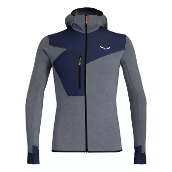 Salewa Puez 2 Dry heren capuchonjack met lange mouw en doorlopende rits, Navy Blazer, L