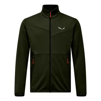 Salewa heren Puez Cammino full-zip fleece hoodie, donkergroen, maat XL