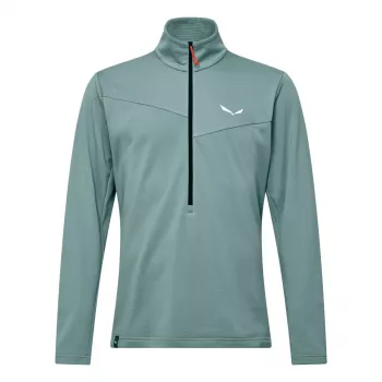 Salewa Puez Cammino Polarlite fleecevest met halve rits voor heren, Willow, S