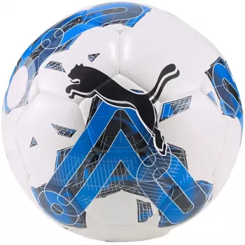 PUMA Orbita 5 Hybrid voetbal maat 4 wit blauw Glimmer Puma zwart