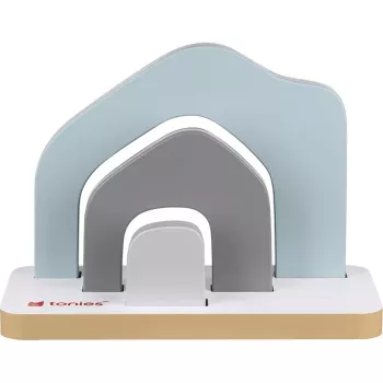 TONIES Mini Staand Rek - Huis 11003995 (roze) - Roze Huisvormig MDF-staand rek met 2 legplanken, 3 vakken, voor kinderkamer, babykamer, EN 71 gecertificeerd
