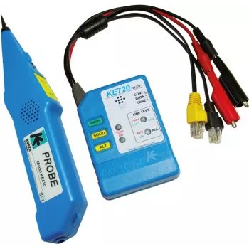 Kurth Electronic KE 701 netwerkkabeltester met toongenerator, RJ45/RJ11/Coax, 240V-beveiliging