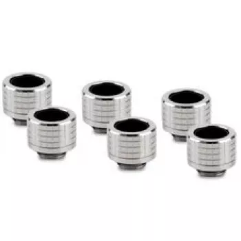 Thermal Grizzly DeltaMate compressiefitting, messing - glanzend nikkel, HT14, 6-pack