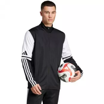 adidas heren Squadra 25 trainingsjack zwart/wit slim fit kwartrits AEROREADY gerecycled polyester maat S
