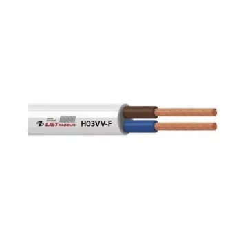 Kabel H03VV-F 3x0,75 Wit 50m