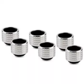 Thermal Grizzly DeltaMate slangkoppeling, messing - glansnikkel, HT16, 6-pack