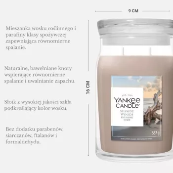 Yankee Candle Signature Seaside Woods geurkaars in groot glas 567 g