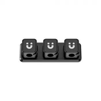 UNITEK SnapHold magnetische kabelorganizer voor het bureau (set van 3+1), zwart