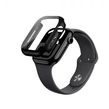 AMAZINGTHING Radix Glass Case met gehard glas voor Apple Watch 46mm, zwart