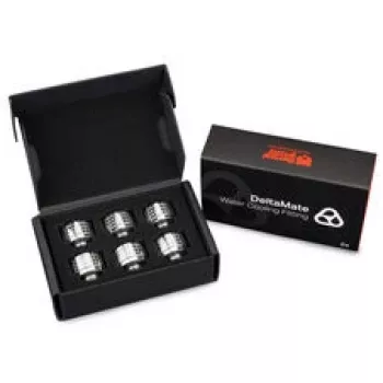 Thermal Grizzly DeltaMate compressiekoppeling, messing - glanzend nikkel, ST13, 6-pack