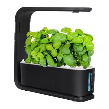Smart hydroponische pot ZG1001 zwart – 6-pod binnentuin met volledig spectrum LED, Wi-Fi-app-bediening, 2,5L reservoir