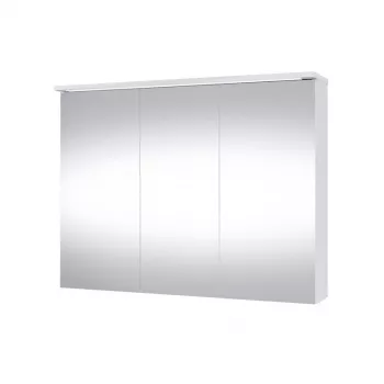 Badkamerkast Domoleti SV 90DL-2 wit hoogglans met keramische wasbak, 2 soft-close laden
