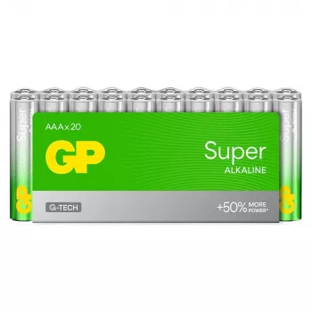 GP Super Alkaline AAA-batterijen LR03 20-pack G-TECH