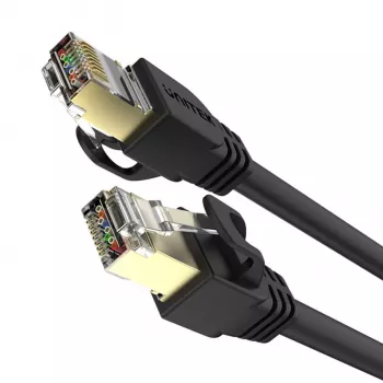 UNITEK Cat.7 S/FTP 2,0 m ethernet-patchkabel, 10 Gbit/s, 600 MHz, vergulde RJ45-stekkers, zwart