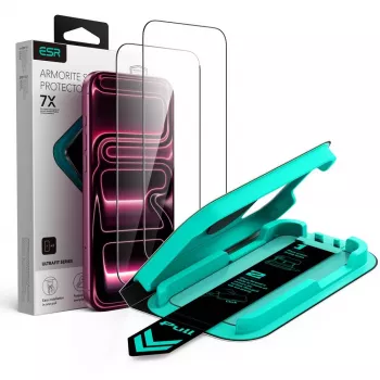 ESR UltraFit Armorite gehard glas screenprotector 2-pack voor iPhone 17 Pro / 18 Pro – zwart